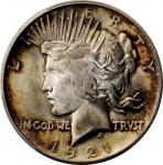 1921 Peace Silver Dollar. High Relief. MS-65 (PCGS).