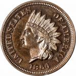 1864 Indian Cent. Copper-Nickel. Proof-64 (PCGS). CAC. OGH--First Generation.