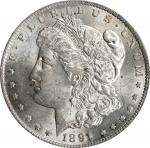 1891-CC Morgan Silver Dollar. VAM-3. Top 100 Variety. Spitting Eagle. AU-58 (PCGS).