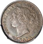 CANADA. 10 Cents, 1858. London Mint. Victoria. PCGS AU-53.