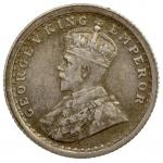 India - Colonial. BRITISH INDIA: George V, 1910-1936, AR ¼ rupee, 1911(c), KM-517, scarce one-year t