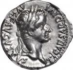 TIBERIUS, A.D. 14-37. AR Denarius (3.70 gms), Lugdunum Mint, ca. A.D. 14-37.