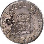 MOZAMBIQUE. Mozambique - Mexico. 4 Reales, ND (1765). PCGS VF-35 Gold Shield; Countermark: AU Detail