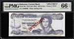 BAHAMAS. Central Bank of The Bahamas. 100 Dollars, 1974. P-49s. Specimen. PMG Gem Uncirculated 66 EP