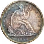 1869 Liberty Seated Half Dollar. Proof-67 (PCGS).
