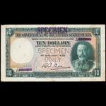 STRAITS SETTLEMENTS. Government of the Straits Settlements. $10, 1.1.1935. P-18s.