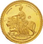 Gibraltar. 1989. Gold. UNC. 150th Anniversary of Regal Coinage Gold Medal