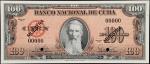 CUBA. Banco Nacional de Cuba. 100 Pesos, 1959. P-93s. Specimen. Uncirculated.