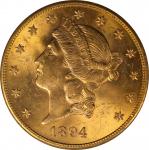 1894-S Liberty Head Double Eagle. MS-61 (PCGS). OGH--First Generation.