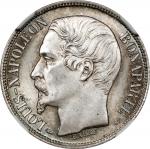FRANCE. Franc, 1852-A. Paris Mint. Louis Napoleon (as President). NGC MS-64+.