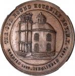 1857 (ca. 1877) The Old Round House, LeRoy, N.Y. Medal. Second Obverse. Bronze. 34.3 mm. MS-64 BN (N