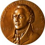 1804 Secretary of the Treasury Alexander Hamilton Medal. Failor-Hayden 201. Bronze. Gem Mint State.
