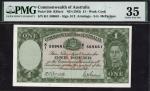 Commonwealth of Australia, £1, ND (1942), serial number K/1 569661, (Pick 26b), in PMG holder 35 Cho