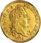 FRANCE. 1/2 Louis dOr, 1709-A. Paris Mint. Louis XIV (1643-1715). NGC MS-61.