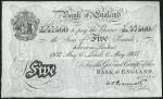 Bank of England, K.O. Peppiatt, ｣5, Leeds, 6 May 1937, serial number T/286 57560, black and white, o