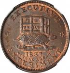 1837 Illustrious Predecessor. HT-A33, Low-Unlisted. Rarity-5. Copper. 29.5 mm. MS-64 BN (NGC).