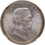 Savoia coins and medals Vittorio Emanuele III (1900-1946) 2 Lire 1917 - Nomisma 1166 AG In slab NGC 