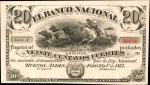 ARGENTINA. Banco Nacional. 20 Centavos, 1873. P-S644p. Proof. Choice About Uncirculated.