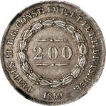 BRAZIL. 200 Reis, 1859. Rio de Janeiro Mint. Pedro II. NGC AU-53.