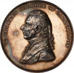 1826 Charles Carroll of Carrollton Medal. Julian PE-6. Silver, 50.7 mm. MS-61 (PCGS).