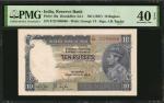 1937年印度储备银行10卢比。 INDIA. Reserve Bank of India. 10 Rupees, ND (1937). P-19a. PMG Extremely Fine 40 EP