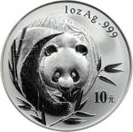 2003年熊猫纪念银币1盎司 PCGS MS 70