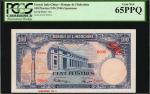 1946年东方汇理银行壹佰圆。 样张。FRENCH INDO-CHINA. Banque de LIndo-Chine. 100 Piastres, ND (1946). P-79s. Specime