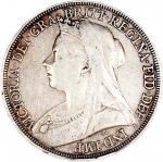 1896及1935年英国1克朗银币一对，中乾分别评XF40及MS65