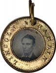 1860 Abraham Lincoln Campaign Ferrotype. DeWitt-AL 1860-118, Cunningham 2-940B, King-169. Brass. Pla