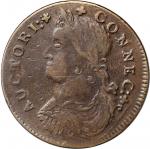 1787 Connecticut Copper. Miller 22-g.2, W-3065. Rarity-5+. Draped Bust Left. VF-35 (PCGS).