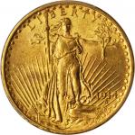 美国1914-S年20美元金币。