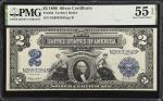 Fr. 256. 1899 $2  Silver Certificate. PMG About Uncirculated 55 EPQ.