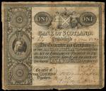 1833年苏格兰银行1磅 近未流通