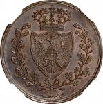 ITALY. Sardinia. 5 Centesimi, 1826-P. Genoa Mint. Carlo Felice. NGC MS-64 Brown.