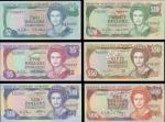  Bermuda Monetary Authority, $2, $5, $10, $20, $50, $100, (1988-89), B/I000557 (6), $2 blue-green on