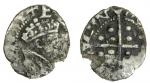 Edward VI (1547-53), Halfpenny, 0.22g, Tower mint, m.m. ?, e [ ] sp, crowned profile bust right, rev