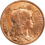 FRANCE. 10 Centimes, 1917. Paris Mint. PCGS MS-64 Red.
