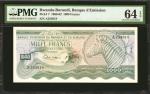 RWANDA-BURUNDI. Banque dEmission. 1000 Francs, 1960. P-7. PMG Choice Uncirculated 64 EPQ.