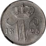NETHERLANDS. 25 Cents, 1825. William I. NGC MS-61.