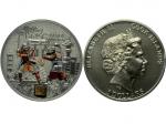 2015年库克群岛武士的历史彩色仿古纪念银币，面值5元，重量1盎司