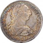 MEXICO. 8 Reales, 1789-Mo FM. Mexico City Mint. Charles IV. PCGS AU-58 Gold Shield.