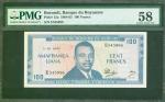 1964年布隆迪100法郎，编号E545986， PMG58