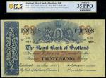 Bank of Scotland, £20, 1 May 1957, serial number G53/480, (PMS RB61f, Pick 319c), in PCGS holder 35 