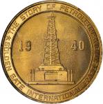 1940 Golden Gate International Exposition. Petroleum Dollar. Type I. Gilt Bronze. 35 mm. HK-483. Rar