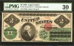 Fr. 41. 1862 $2 Legal Tender Note. PMG Very Fine 30.