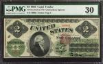 Fr. 41a. 1862 $2 Legal Tender Note. PMG Very Fine 30.