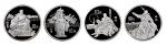 1995年《三国演义》系列(第1组)纪念银币27克全套4枚 完未流通