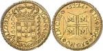 BRÉSILJean V (1706-1750). 10000 réis 1726, M, Minas Gerais. Av. IOANNES. V. D. G. PORT. ET. ALG. REX