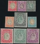 Bristish Commonwealth - Central Africa: 1903 KEVII 1d.-1P. complete set of 9 values. Mint. Light hin