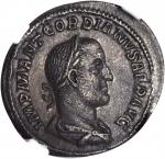 GORDIAN II, A.D. 238. AR Denarius (2.41 gms), Rome Mint, ca. March-April A.D. 238.
